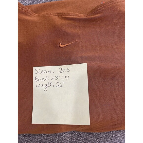 Vintage Y2K Center Swoosh Dri-Fit NWT Brown Athletic Sport Round Neck Long Shirt - Picture 11 of 11